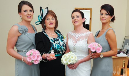 Nicola Patrick with Mother and Bridesmaids